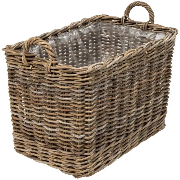 Langer Korb mit Rädern 68x42x45cm