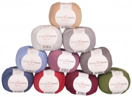 Infinity Hearts Rose 8/4 Garnpaket 08 Gedämpfte Farben - 10 Stk - Garnpaket 08 Gedämpfte Farben