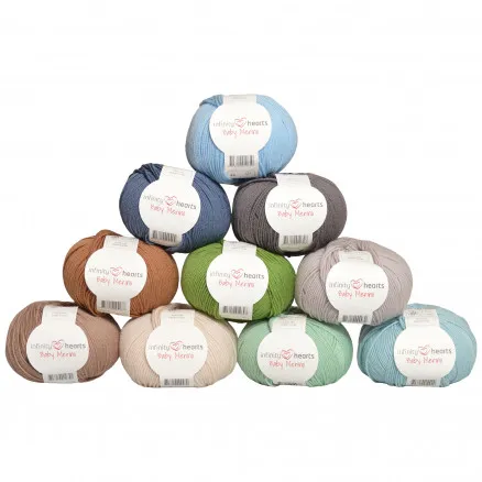 Infinity Hearts Baby Merino Garnpakke 03 Naturfarben - 10 Stk - Infinity Hearts Baby Merino Garnpakke 03 Naturfarben