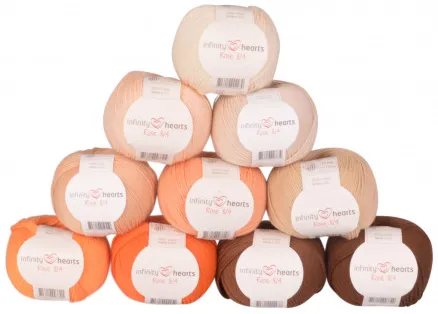 Infinity Hearts Rose 8/4 Garnpaket 29 Braune und Orangefarbene Nuancen - 10 Stk - Braune und Orangefarbene Nuancen