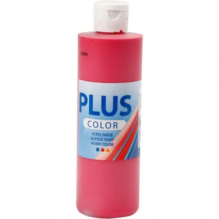 Plus Color Bastelfarbe, Primärrot, 250 ml/1 Fl.