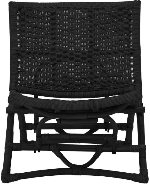 BLOOMINGVILLE Baz Loungesessel, klappbar - schwarzes Rattan