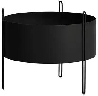 Woud Pidestall Blumentopf Medium Schwarz