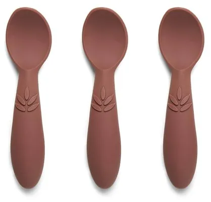 Nuuroo Ella Silikonlöffel 3er-Pack - Mahogany