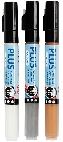 Creativ Company Plus Color Paints - Gold Silber Off-white